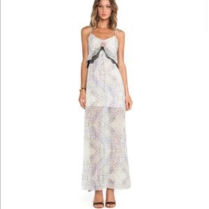 COPY - BCBGeneration Ruffle Printed Maxi Dress with Slit